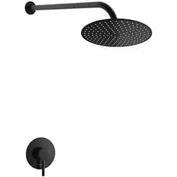 Душевая система Kohlman Axel 30 black + BOX скрытого монтажа KPL-QW220AB30, Черный матовый