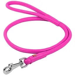 Поводок для собак Waudog Glamour кожаный круглый, розовый