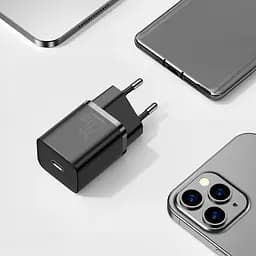 Мережевий зарядний пристрій Baseus Super Silicone PD Charger 1Type-C 20W CCSUP-B01 Black - мініатюра 7