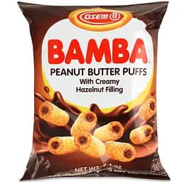 Снеки кукурузные Bamba с ореховым кремом 60 г