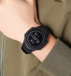 Годинник чоловічий наручний спортивний Skmei 2166 Compass з компасом і крокоміром (Чорний) - мініатюра 9