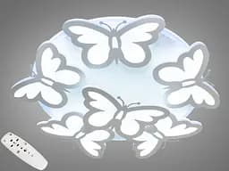 Люстра стельова LED Diasha 8067/5+1WH, 105W, 3200K-6000K, білий акрил, сучасний стиль з пультом та димером