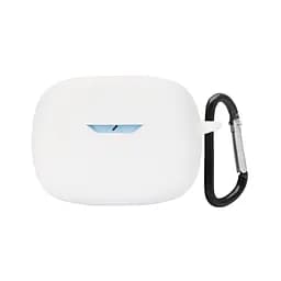 Силіконовий чохол для навушників JBL Wave Beam/Beam 2, Hang Case, білий, ультратонкий захисний кейс товщиною 2 мм, захист від подряпин, пилу та ударів, компактний, з карабіном для кріплення, ArmorStandart (ARM73555)