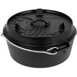 Казан-жарівня чавунна Petromax Dutch Oven ft4.5 плоске дно 3.5 л (1017-ft4.5-t)