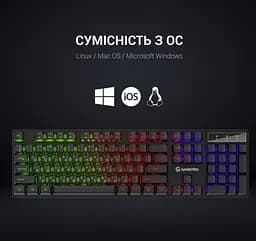 Клавиатура игровая GamePro GPGK-296 Headshot USB RGB Black - мініатюра 12