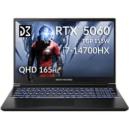 Ноутбук Dream Machines RG5060-15UA21 15.6” QHD 144Hz/i7-14700HX/32 GB/SSD 1TB/RTX5060/GLAN/DOS (RG5060-15UA21)