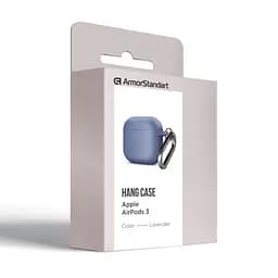 Силіконовий чохол для навушників Apple AirPods 3, Hang Case, фіолетовий, ультратонкий захисний кейс товщиною 2 мм, захист від подряпин, пилу та ударів, компактний, з карабіном для кріплення, ArmorStandart (ARM60311) - мініатюра 8