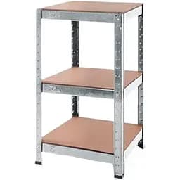 Стеллаж металлический 90x40x40 см ЦИНК 3 полки MДФ (5 мм) БОНА-ПРО