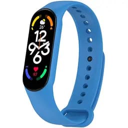 Силиконовый ремешок для Xiaomi Mi Band 7/6/5 Синий / Shiny blue