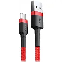 Кабель заряджання Baseus Cafule Cable Type-C 2 A 2 м червоний (CATKLF-C09)
