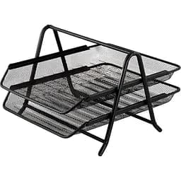 Лоток для паперів Buromax 2 в 1 металевий 29.5x35x21 см чорний (BM.6250-01)