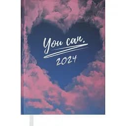 Ежедневник датированный Buromax Posh 2024 A5 голубой (BM.2118-10)