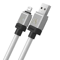 Кабель Baseus CoolPlay Series Fast Charging Cable USB to Lightning 2.4A 1m CAKW000402 White - мініатюра 2