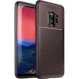 Чохол-накладка iPaky Carbon Fiber Series/Soft TPU Case Samsung Galaxy S9+ Brown