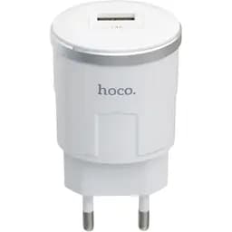 Зарядное устройство Hoco C37A 2.4A 1 USB с кабелем Type C Белый