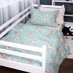 Наволочка MirSon Poplin Line Kids 02 Giraffe 50х70 см світло-зелена з бежевим (2200009711725) - мініатюра 4