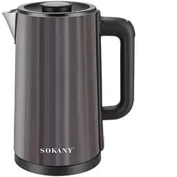 Электрочайник с вращением на 360° Sokany SK-09018 дисковый с фильтром 3л 2000 Вт Шоколад