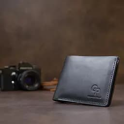 Чоловіче шкіряне портмоне GRANDE PELLE 11,5х9х1 см acs0022431 - мініатюра 6