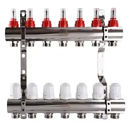 Коллектор с расходомерами, регуляторами и креплением ECO 001D 1″x7 000010751