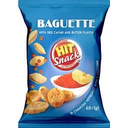 Сухарики Hit Snack Багет со вкусом красной икры и масла 60 г (925076)