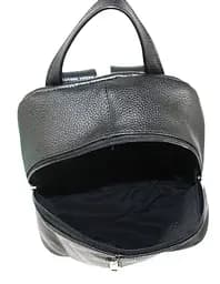 Рюкзак жіночий Borsacomoda з натуральної шкіри 14 л 31×34×14 см Чорний - мініатюра 6