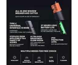 Ліхтар MiJia Multi Functional Strong Light Flashlight (N613) (BHR7668CN) - мініатюра 3