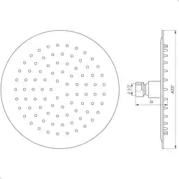 Верхній душ Globus Lux ST-0200-R 000018563, Нержавіюча сталь - мініатюра 5