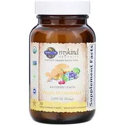 Витамин D3 Garden of Life My Kind Organics 50 мкг с малиново-лимонным вкусом 30 таблеток (GOL11861)