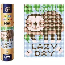 Картина по номерам стикерами в тубусе Ленивец 1200 стикеров Умняшка33х48 см разноцветная 000261022