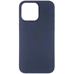 Чехол накладка Silicone Case Full with Magsafe для Apple iPhone 15- Midnight