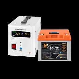 Комплект резервного живлення LP(LogicPower) ДБЖ + літієва (LiFePO4) батарея (UPS В500 + АКБ LiFePO4 640W)