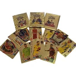 Детские золотые футбольные карты 45 шт, 3 упаковки коллекционные Football Stars