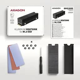 Радіатор з пасивним охолодженням для накопичувачів AXAGON CLR-M2XT heatsink for M.2 SSD - мініатюра 5
