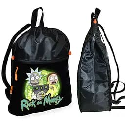 Рюкзак-мешок для обуви,спортивной формы Рик и Морти детская сумка для сменки с расширителем (01383)