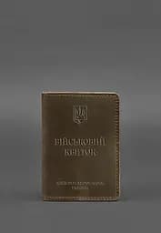 Шкіряна обкладинка для військового квитка 7.0 темно-коричнева Crazy Horse - мініатюра 2