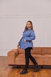 Куртка-сорочка 2в1 для вагітних демісезонна Alabama розмір 3XL Lullababe Блакитний - мініатюра 6