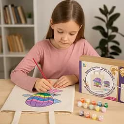 Набор экосумка-раскраска «Полет над облаками» хлопок 220 г/м2 38х42см ROSA Talent [CD]