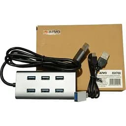 Концентратор Maiwo USB 3.0 Type-A / Type-C to 7х USB3.0 (KH700) - мініатюра 2