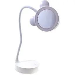 Дзеркало настільне з LED підсвічуванням на акумуляторі біле 29х10х10 см