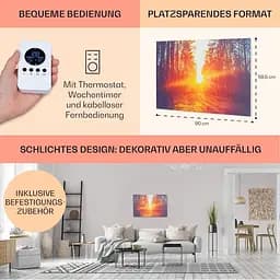 Інфрачервоний обігрівач Klarstein Wonderwall Air Art Infinite (10035172) - мініатюра 2