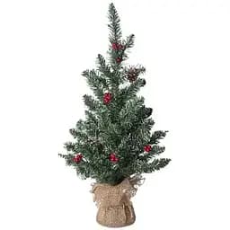 Сосна штучна Black Box Trees Creston Frosted з декоративними шишками та ягодами 60 см зелена (8718861153057)