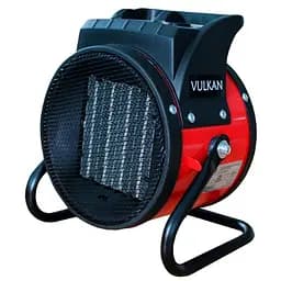 Електрична теплова гармата Vulkan 2,0 кВт, площа обігріву 20 кв.м., червоний/чорний (SL-PTC2000S)