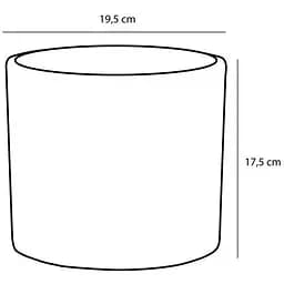 Кашпо Edelman Era pot round, 19,5 см, сіре (1035839) - мініатюра 2