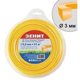 Жилка косильна Зеніт плетена "Квадрат" 3,0 мм х 51 м (КВ-30-51-ОВ) (40430051)