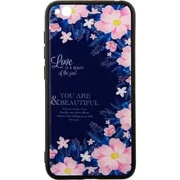 Чохол-накладка Toto Glass Fashionable Case Xiaomi Redmi Go Flower on Blue