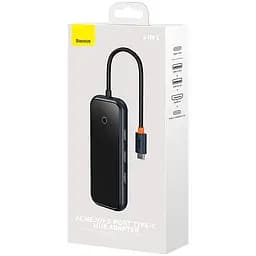 Перехідник Baseus Hub AcmeJoy 5-Port Type-C (HDMIx1+USB3.0x2+USB2.0x1+Type-C PD&Datax1) (WKJZ) Dark Gray - мініатюра 5