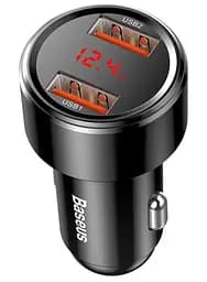 Автомобільний зарядний пристрій Baseus Magic Series Dual Dsplay QC 2x3.0 Black (CCMLC20A-01)