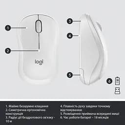 Комплект Logitech MK295 Silent UA Off-White (920-009824) - мініатюра 7