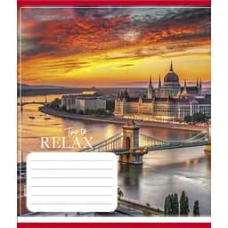 Зошит загальний "Міста в вогнях" Leader 096-630107K-1 в клітинку, 96 аркушів (959063)