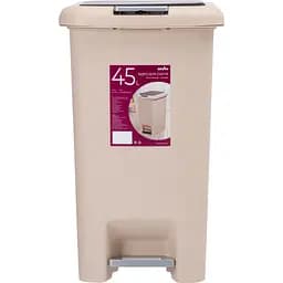 Ведро для мусора MBM My Home с крышкой и педалью 45 л бежевое (BIN-01 45L BEIGE)